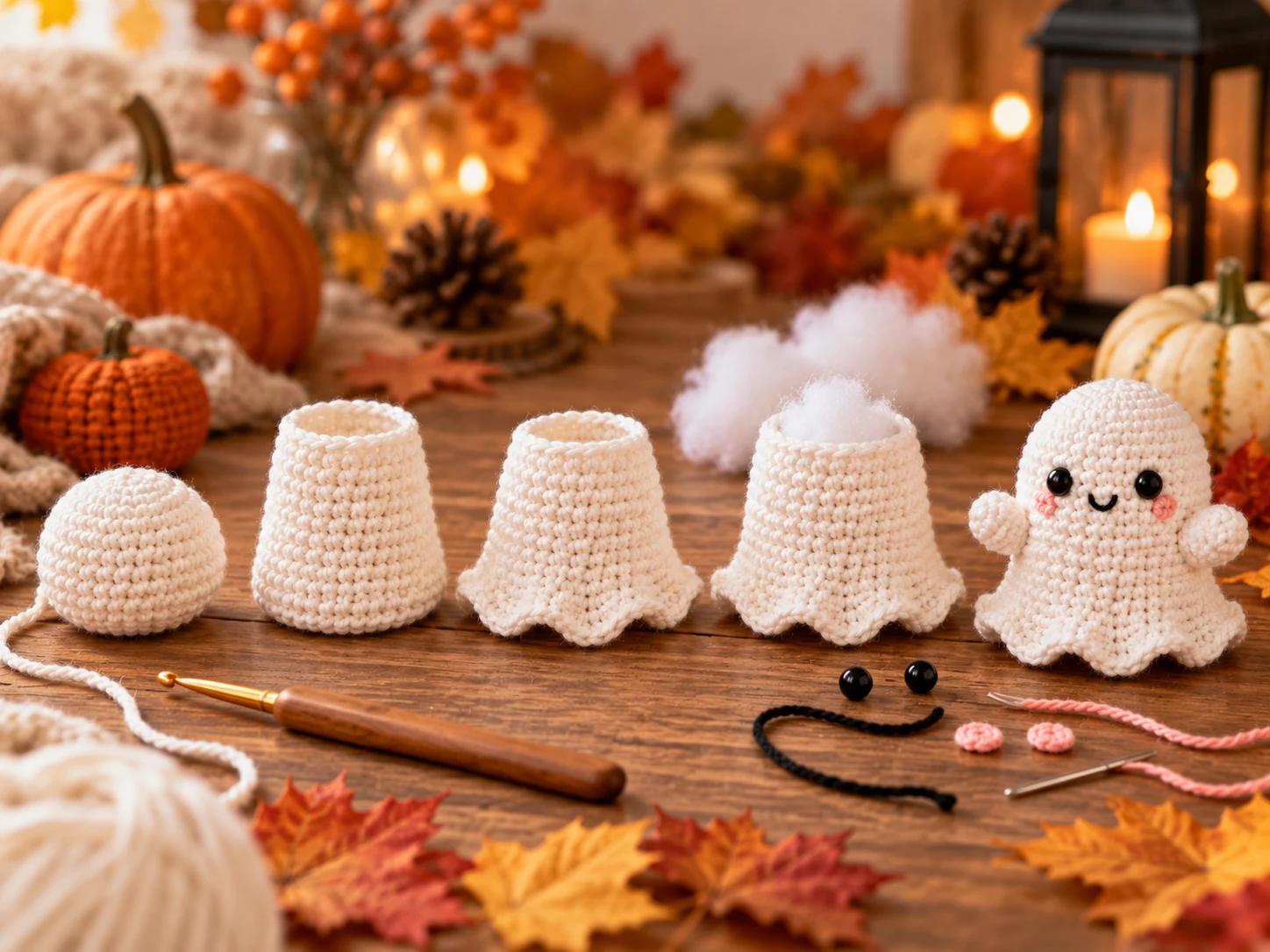 Geist häkeln Schritt für Schritt vom Kopf bis zum fertigen Amigurumi